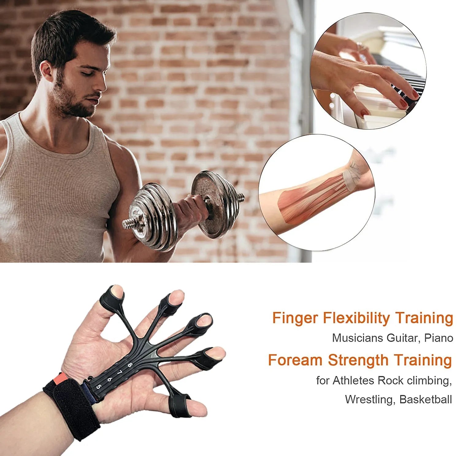 Silicone finger flexion extension trainer with adjustable belt for adult rehabilitation
