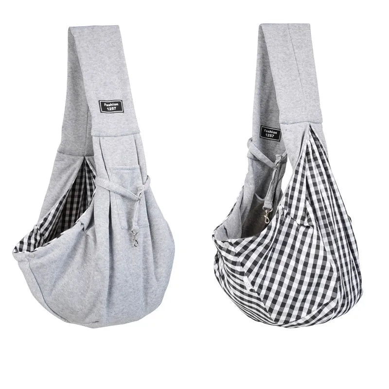 Cat-themed messenger bag folded and unfolded showing multiple compartments and adjustable shoulder strap