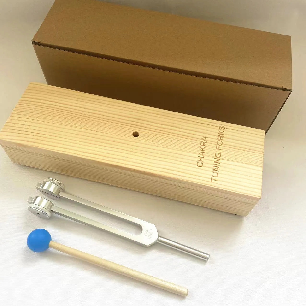 Aluminum alloy 432Hz tuning fork with integrated speaker unit for sound therapy