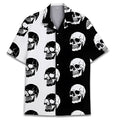 Men's Cuban collar Hawaiian shirt with digital printed pattern in summer weight polyester fabric
