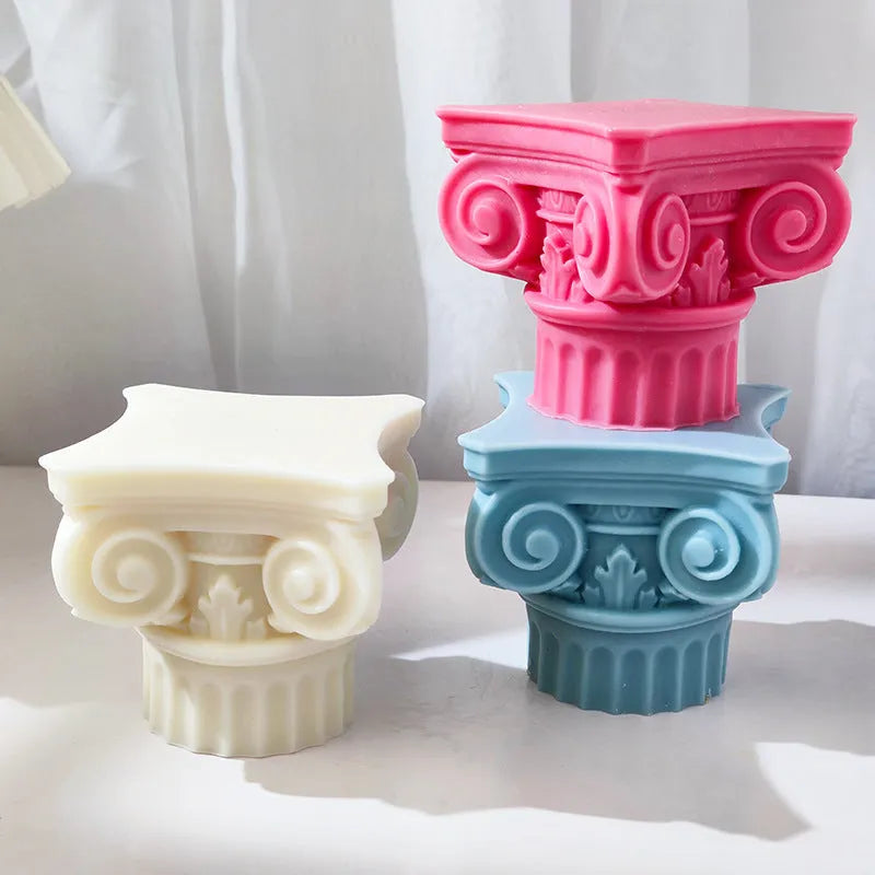27cm Roman pillar silicone mould for candle making and craft projects
