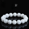 Natural blizzard snowflake round crystal bead women's bracelet with Ruyi and Xiangyun design.