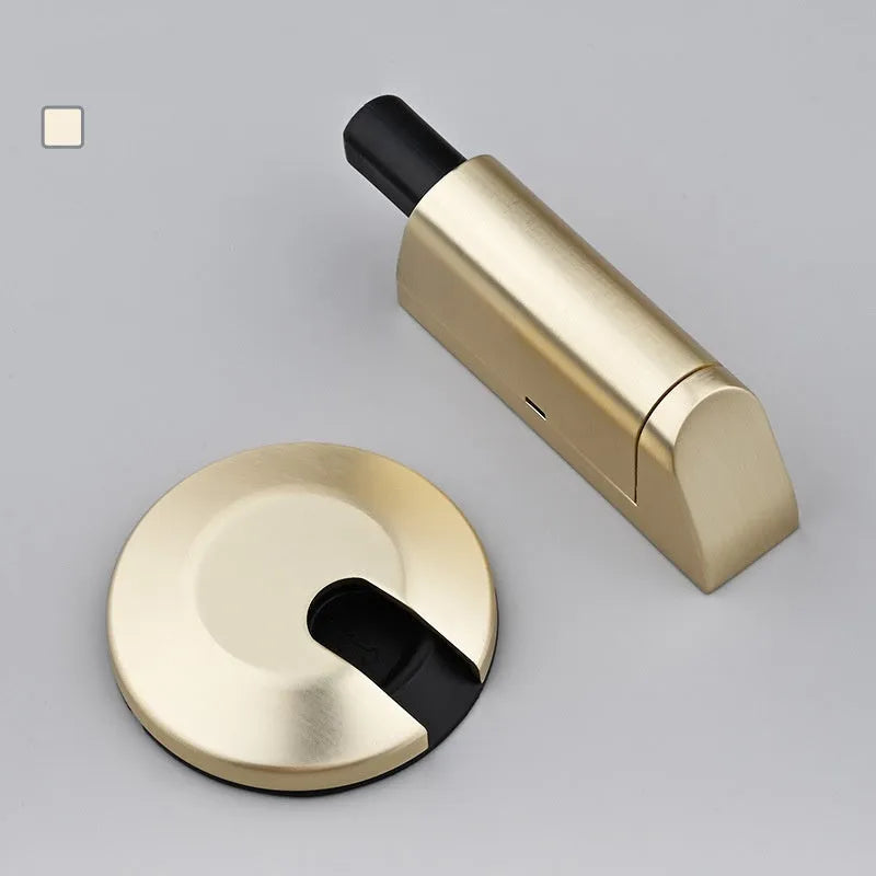 Zinc alloy invisible door stopper in six colour options for modern interiors