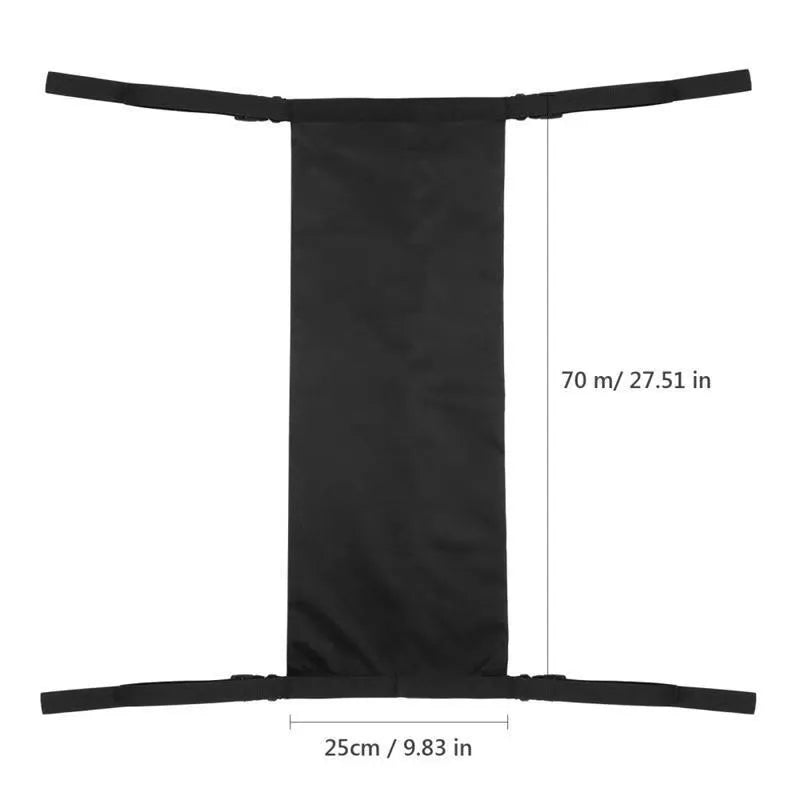 Black cylindrical wheelchair pannier bag for oxygen cylinder transport with Nordic design