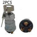 Copper car ignition switch lock with key for trucks and forklifts.