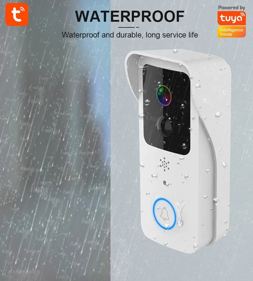 Waterproof visual doorbell with HD camera and intercom for smart home security