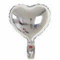 Five peach heart-shaped aluminium balloons in metallic colours for party decorations