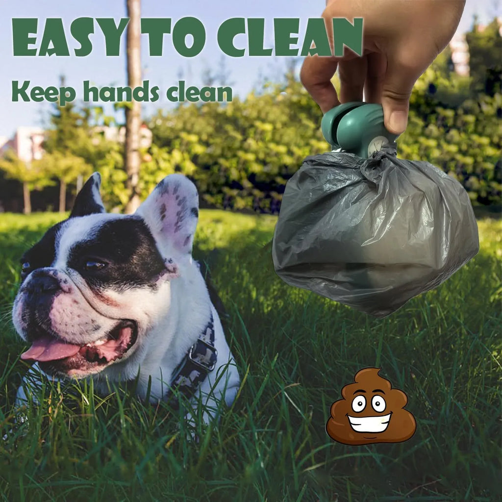 Portable pooper scooper with expandable waste compartment and carabiner clip attachment