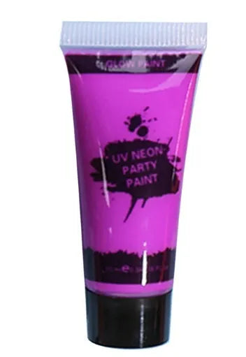 Hose neon gouache face paint tubes in 25ml size showing red, yellow, green, purple, orange, and pink colours