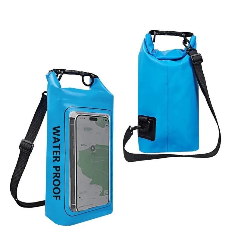 PVC waterproof crossbody sports bag in multiple colours for swimming and outdoor water activities
