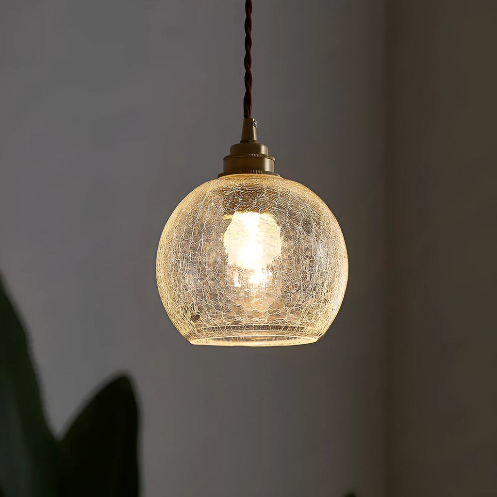 Brass chandelier with glass ball shades in diamond colour, showing 17.5cm by 15cm size