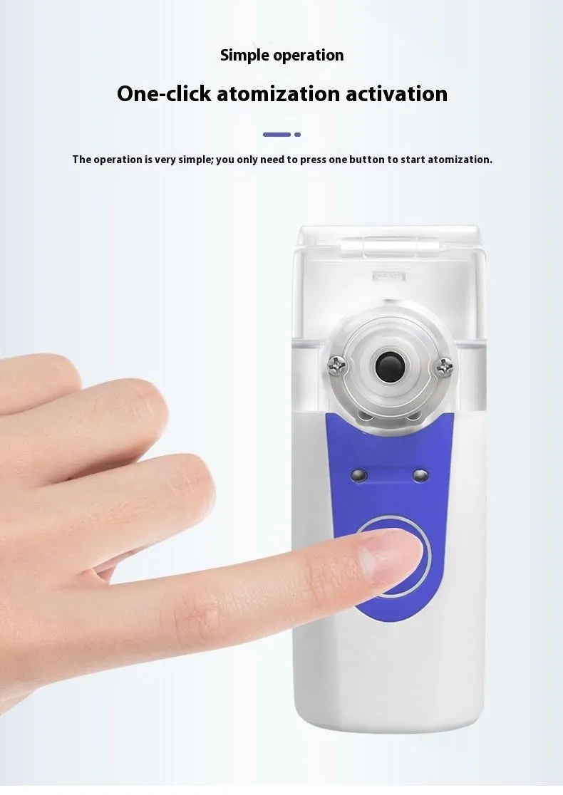 USB handheld nebuliser spray machine with columnar design for household use