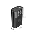 Wireless digital display air pump with car tyre adapter and pressure gauge on ABS housing