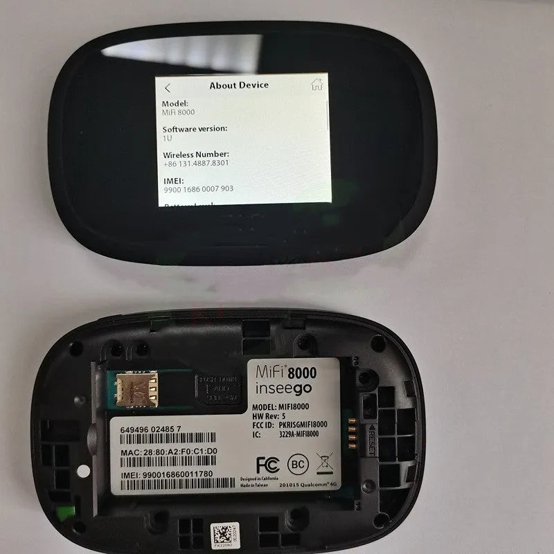Black portable 4G wireless router with dual-core processor and compact design