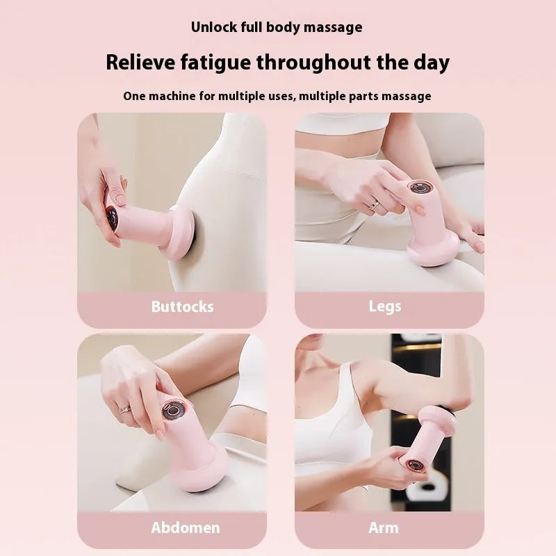 USB electric massager handheld unit in pink, white, or black for spine and back massage