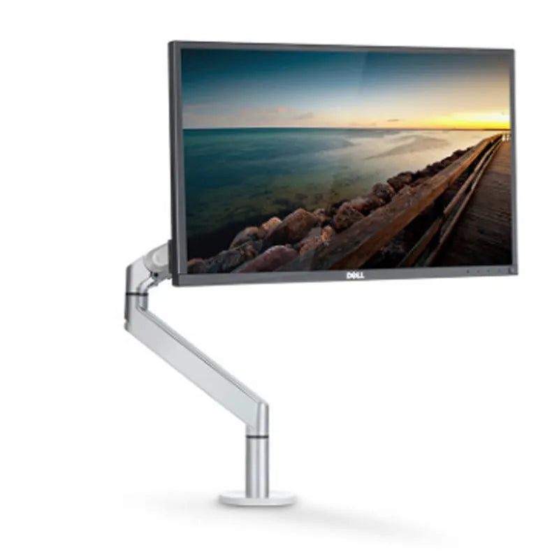 Adjustable aluminum computer stand with air pressure arm bracket in silver or black colour