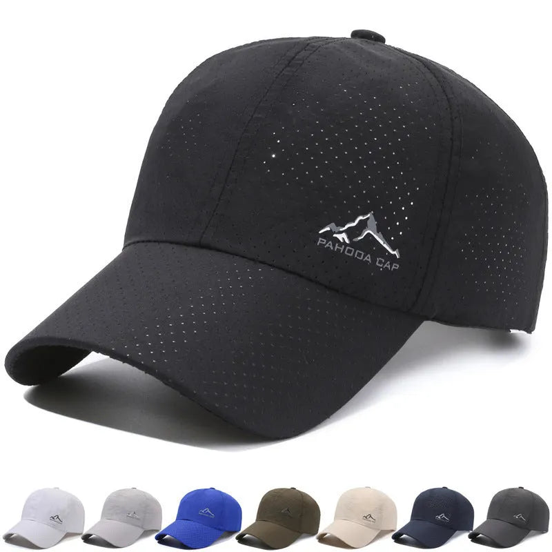 Korean-style dome crown baseball cap in polyester with adjustable strap for summer sun protection
