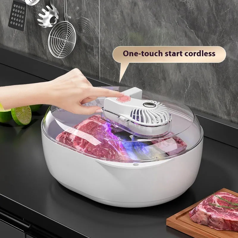 Aluminium household quick defrosting plate for food thawing in modern kitchen