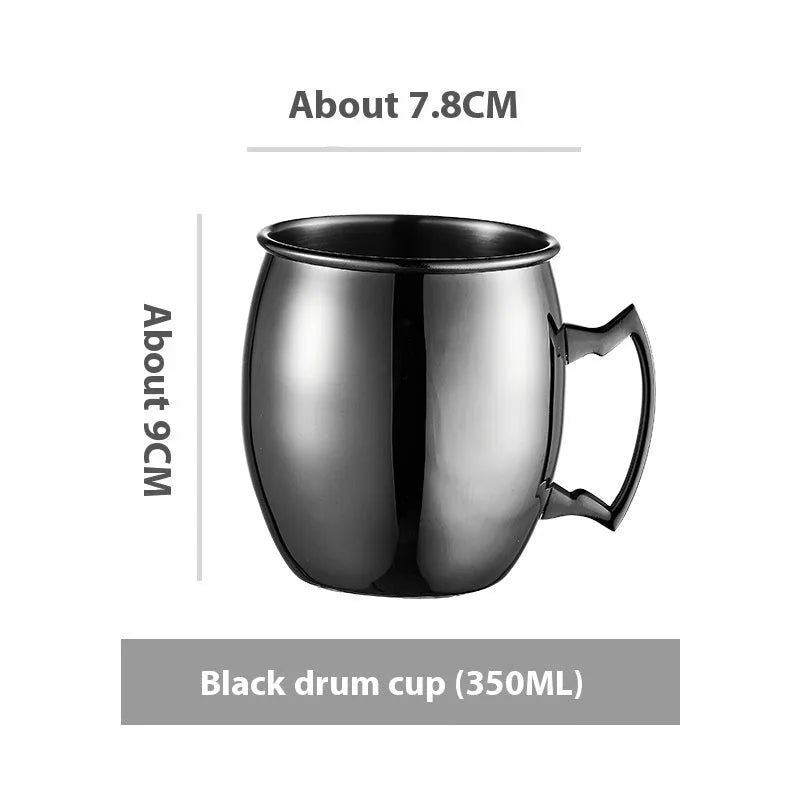 Stainless steel Moscow mule cup with copper plating in multiple colour options and capacity sizes