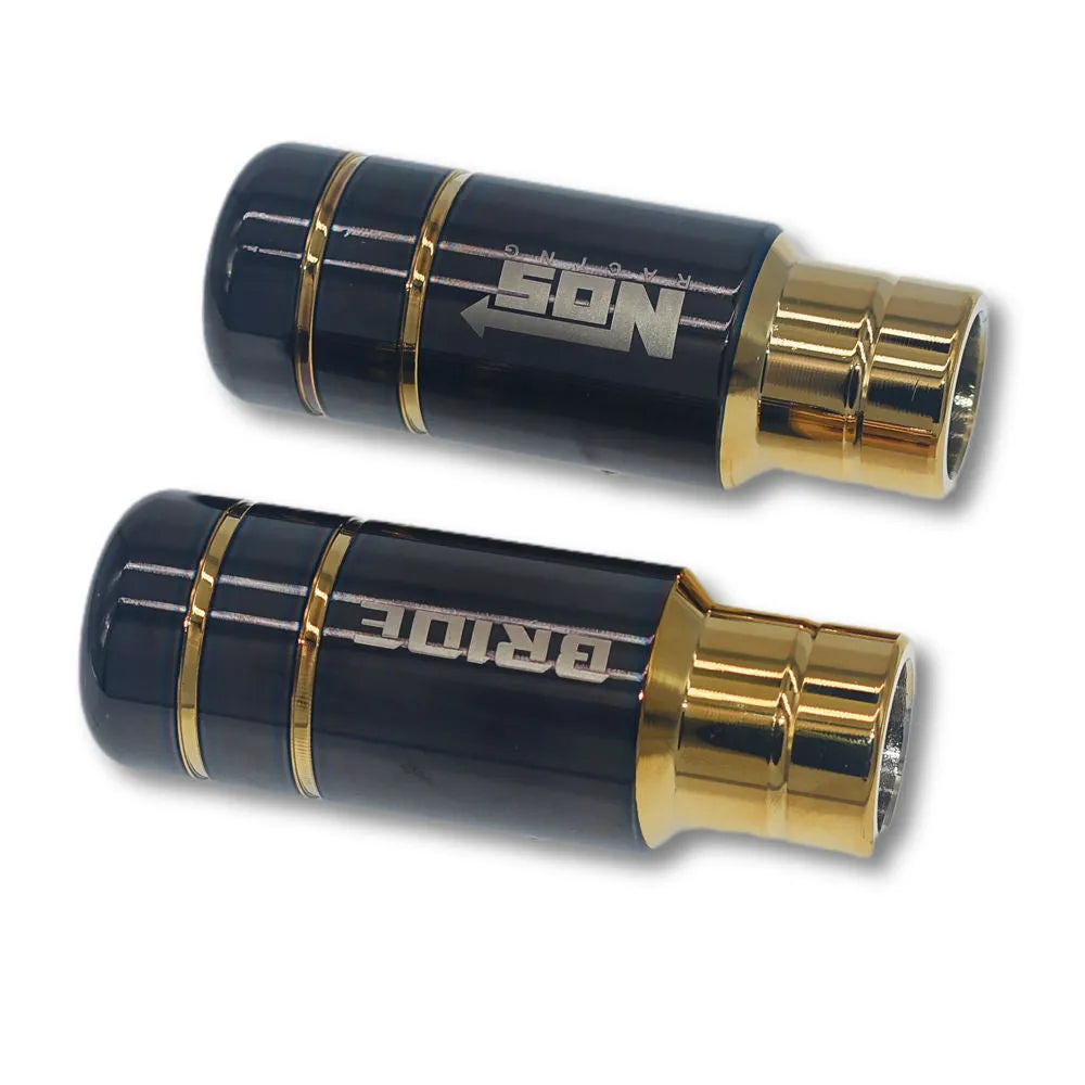 Roasted blue aluminium gear shift head with universal 8-12mm fitting for car transmissions