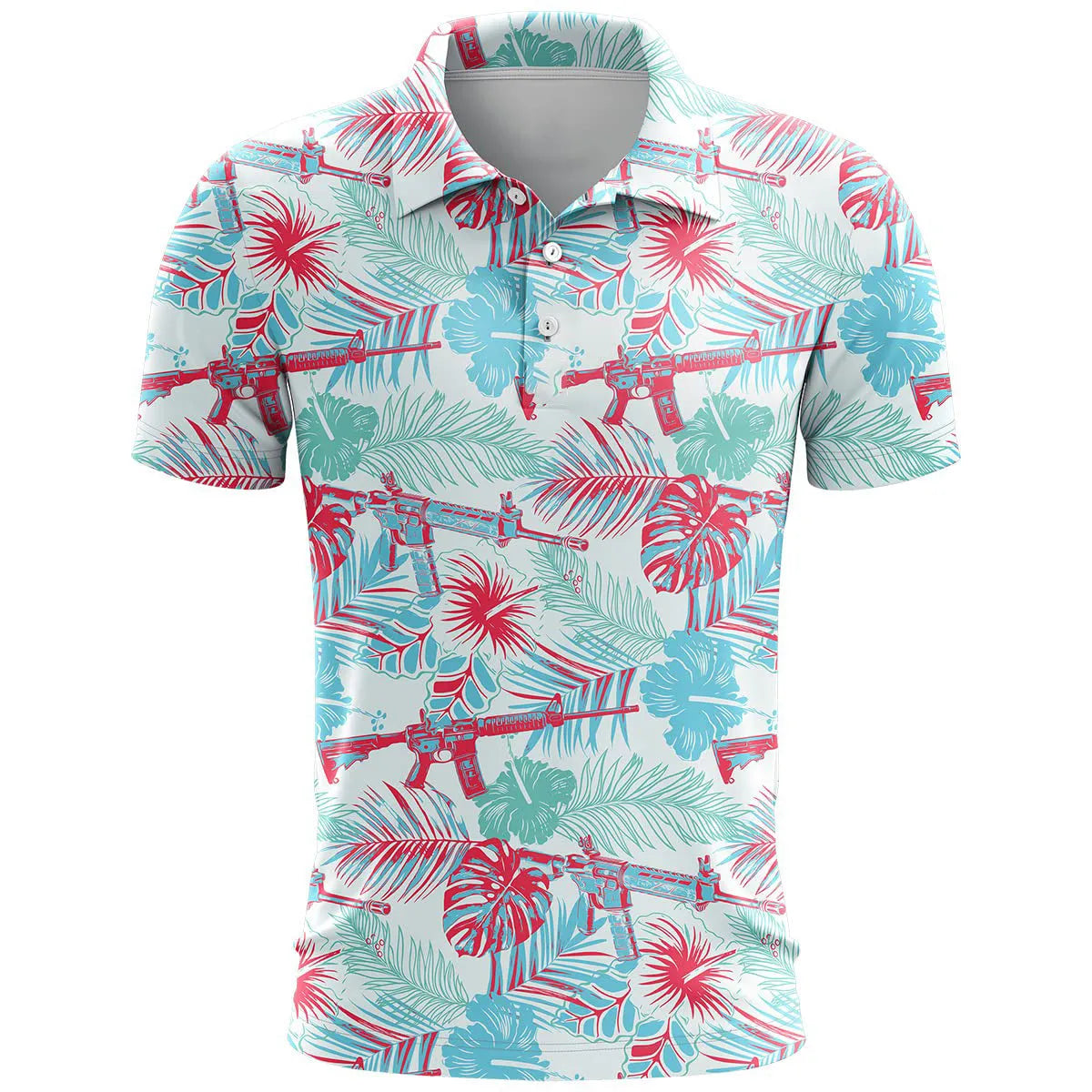 Men's 3D printed short sleeve sports T-shirt in bird eye polyester fabric with colour matching pattern