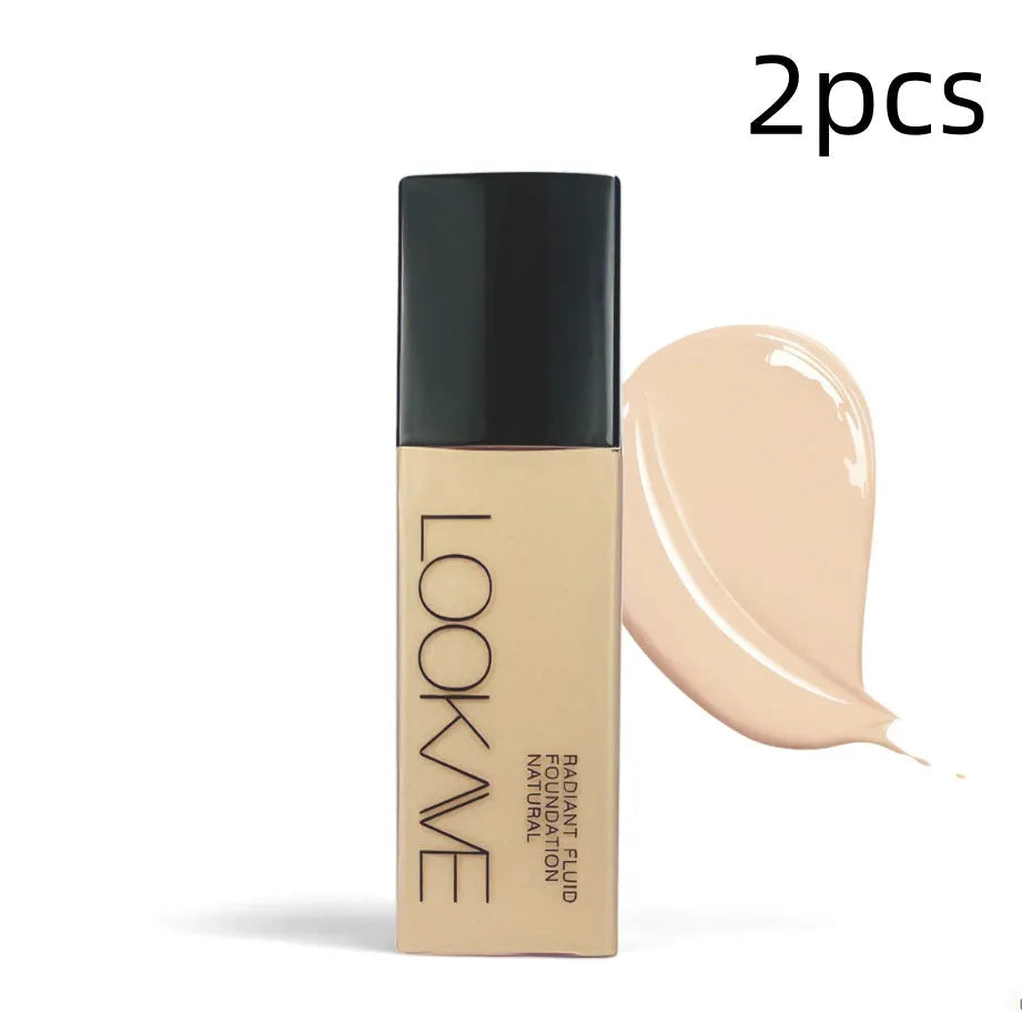 LOOKAVE matte liquid foundation bottle with 21ml content in Ivory White shade