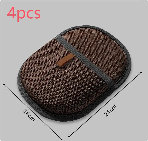 Black pet grooming glove with silicone bristles for removing hair from dogs cats rabbits
