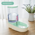 Automatic pet feeder and water fountain with 3.8L capacity in blue, green, grey, or pink colours