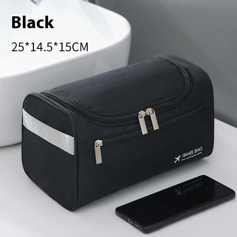 Large waterproof cosmetic storage bag in multiple colour options for skincare and makeup organisation