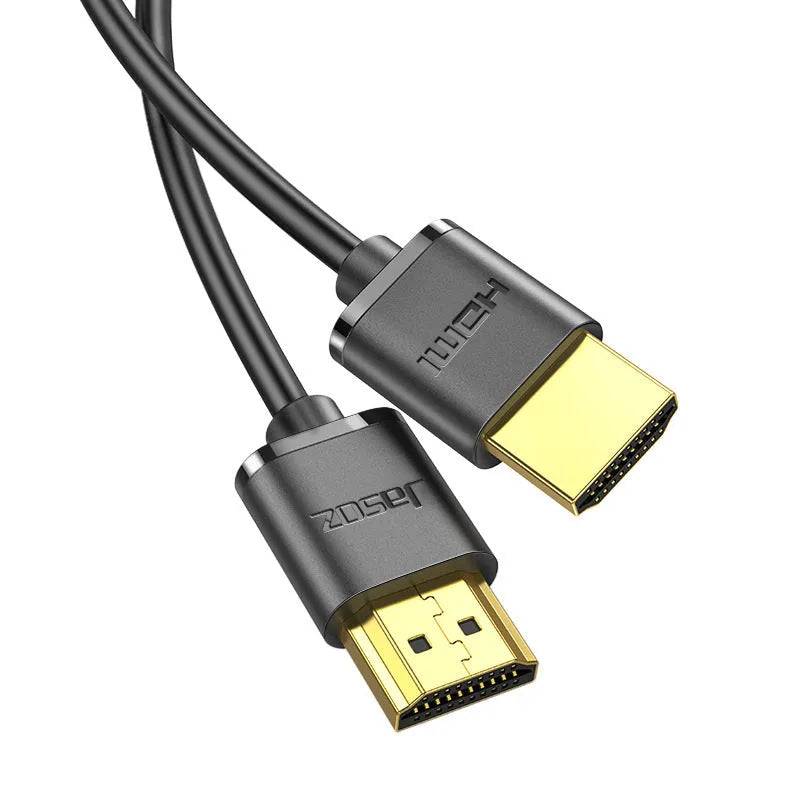 HDMI video cable with gold-plated connectors shown in multiple available lengths