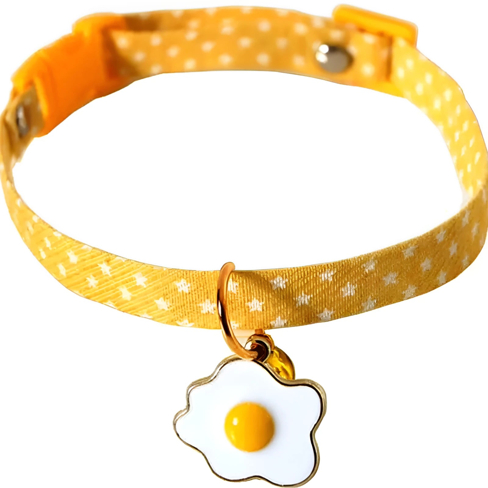 Adjustable cat collar with bell pendant and bow tie accessory for small pets