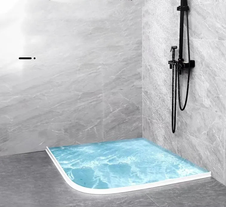 Flexible silicone bathroom water blocking strip for shower room floor dry wet separation