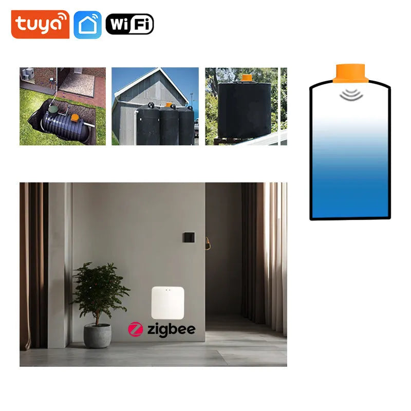 Moray ME201W wireless fluid level monitor for water and oil tanks with mobile app remote control