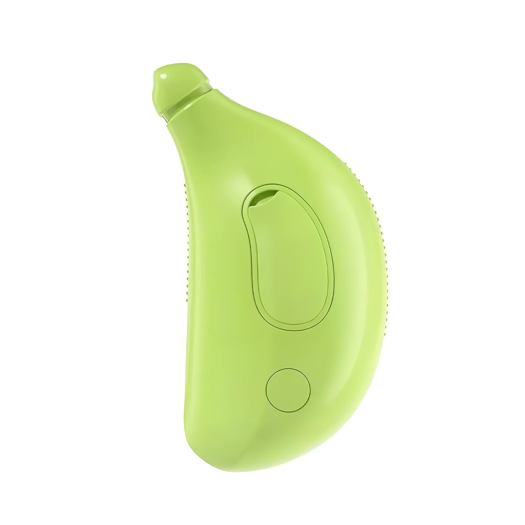 Green rechargeable cat steam brush with silicone bristles and massage function for pet grooming