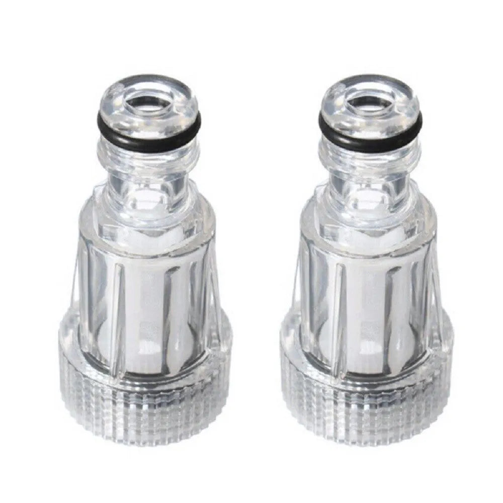 Transparent plastic water inlet joint with filter for Karcher pressure washers