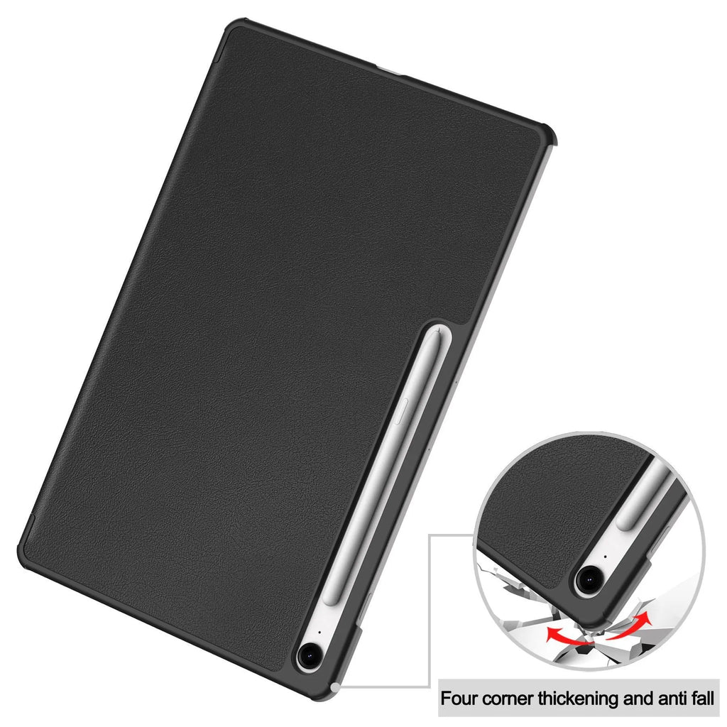 Samsung Galaxy Tab S10 FE Plus 13.1-inch leather tri-fold protective case in various colour options.