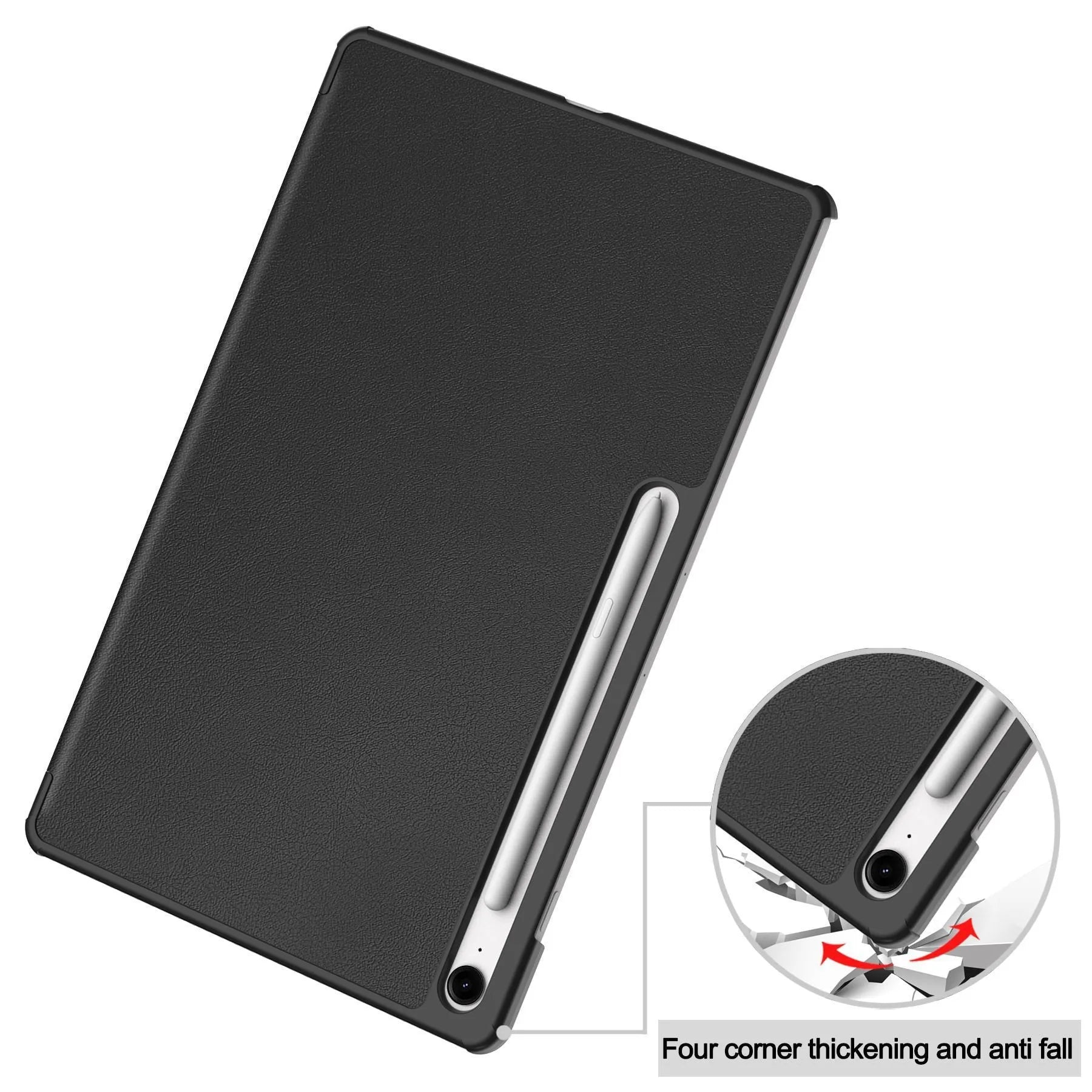 Samsung Galaxy Tab S10 FE Plus 13.1-inch leather tri-fold protective case in various colour options.