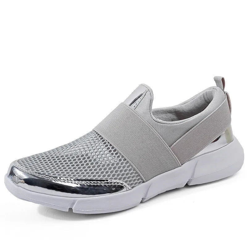 Women's lightweight sneakers with mesh inside material available in blue, black and grey colours