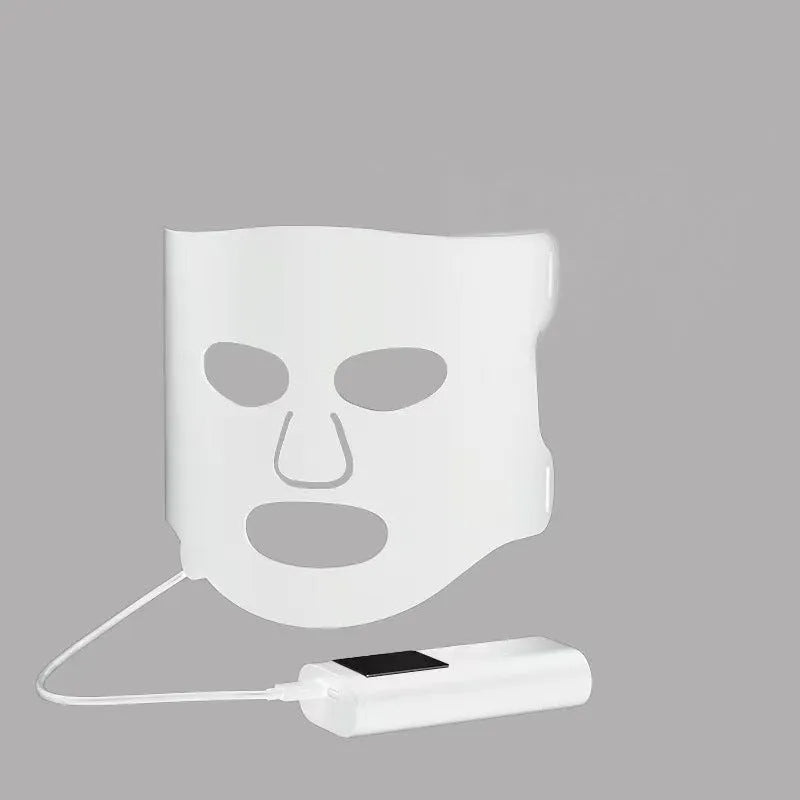 Black gold LED phototherapy face mask with seven light therapy modes for home skin treatment