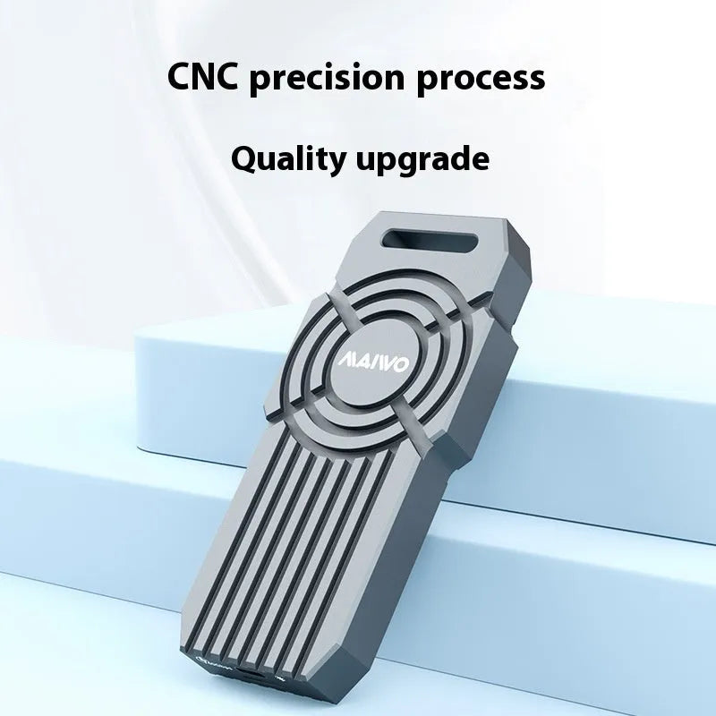 USB4 aluminium hard disk box for NVMe M.2 solid state drives with Thunderbolt 4 compatibility