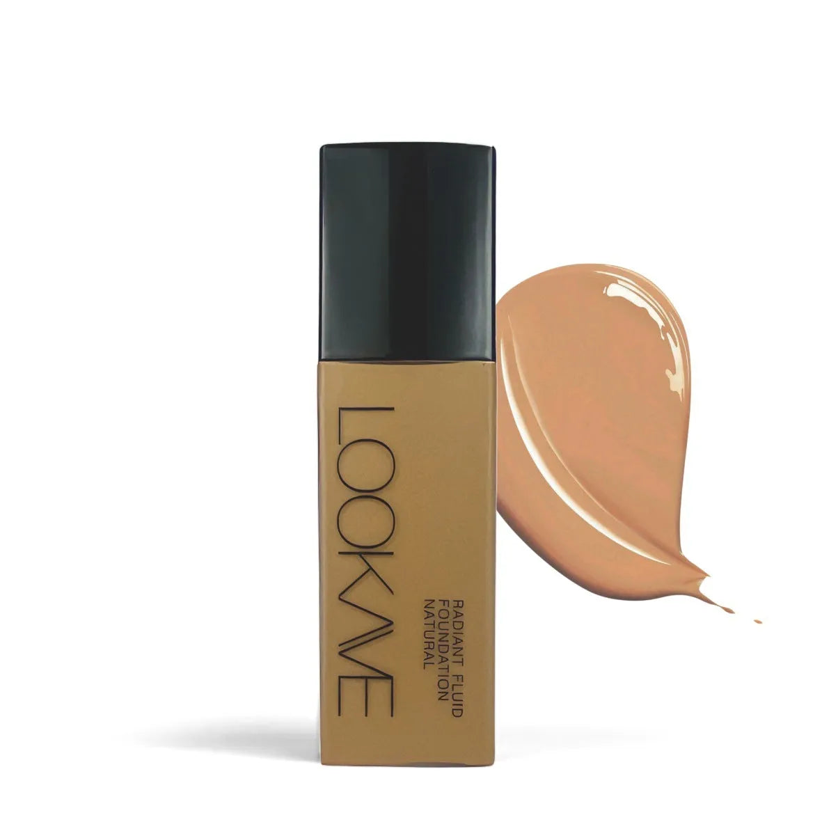 LOOKAVE matte liquid foundation bottle with 21ml content in Ivory White shade
