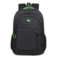 College student Oxford cloth backpack with curved shoulder straps and multi-layer compartments in black colour