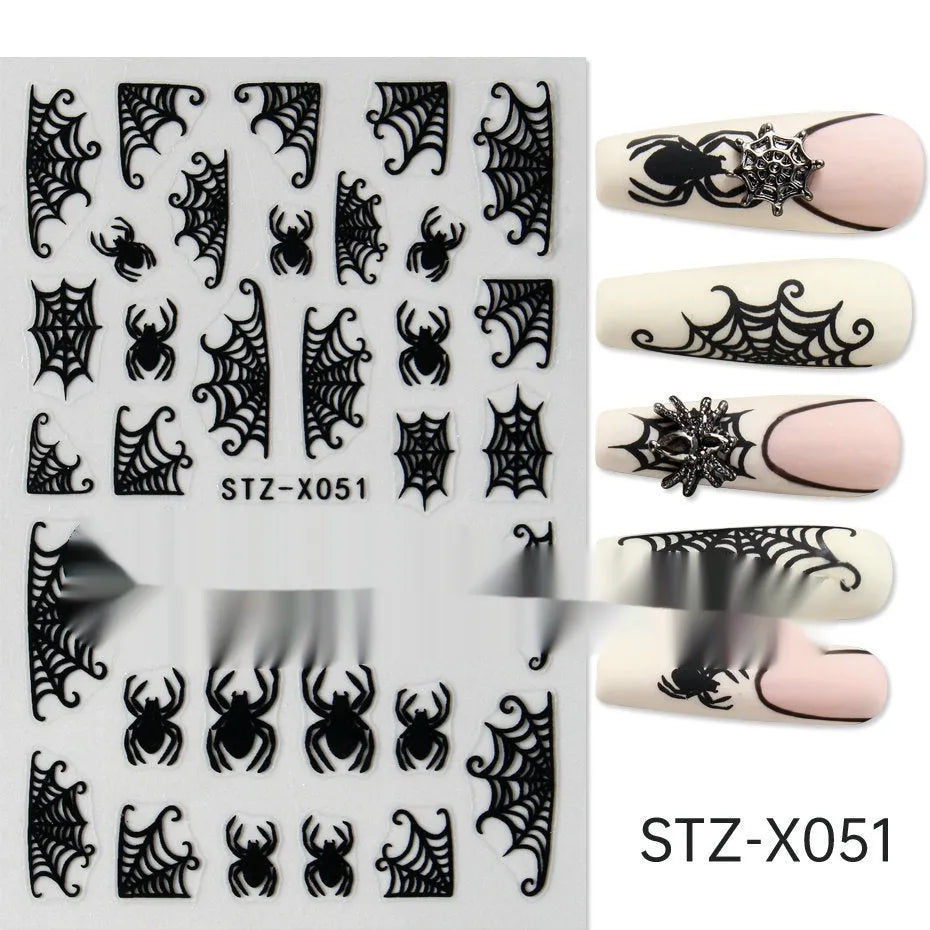 Black and silver stripe nail art stickers for French manicure designs in plastic material