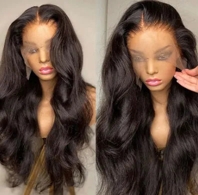 Long curly front lace wig with 134 gradient colour and integrated head cover