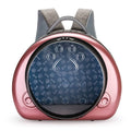 Transparent space capsule cat carrier bag in PC canvas, shown in Rose Gold, Luxury Silver, and Champagne Gold colour variants.