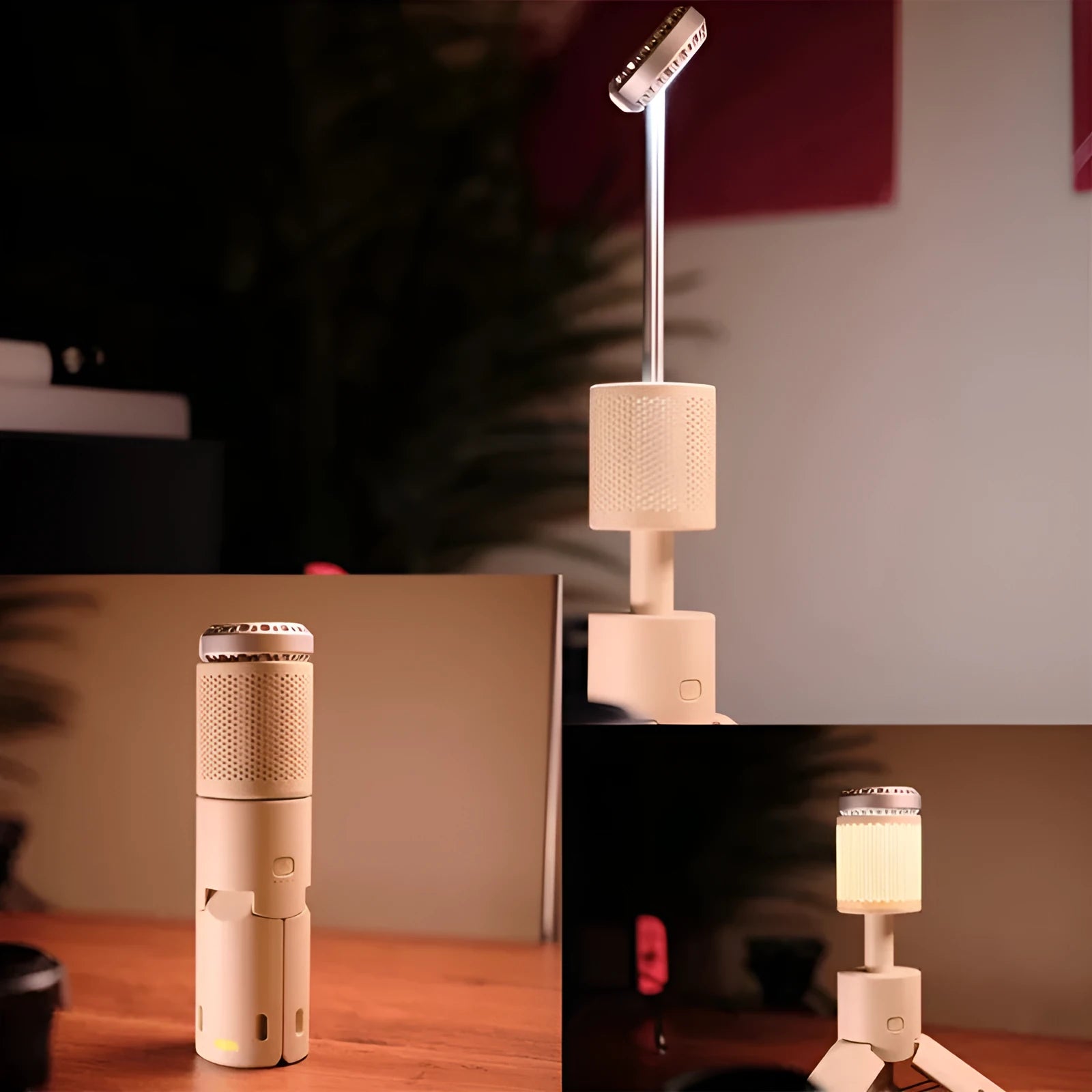 Portable camping LED light in creamy white colour with button switch