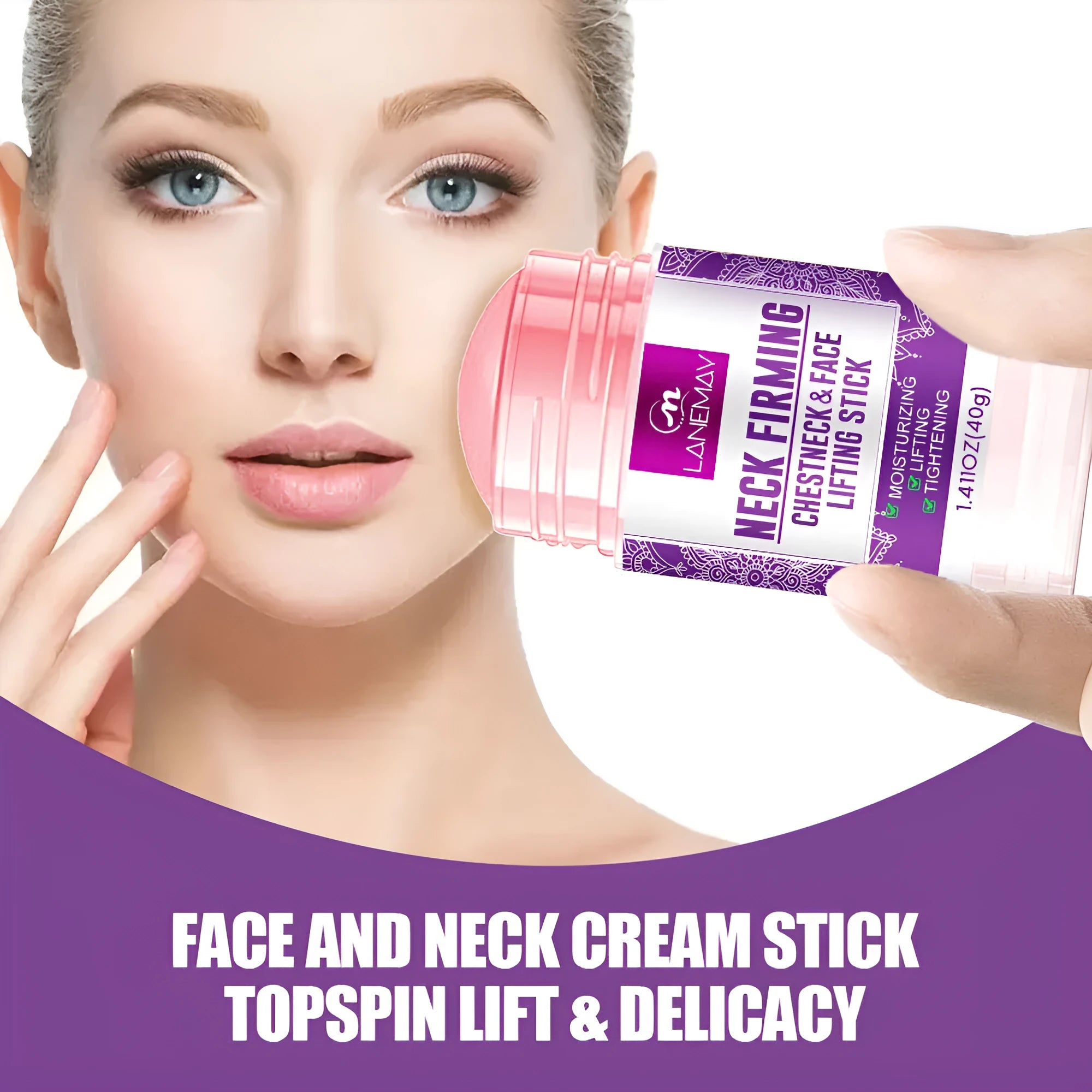 40g jar of Neck Firming Cream for anti-wrinkle and brightening skincare.
