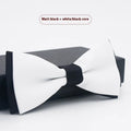 Men's solid colour formal bow tie in flat head style showing 12x6cm dimensions
