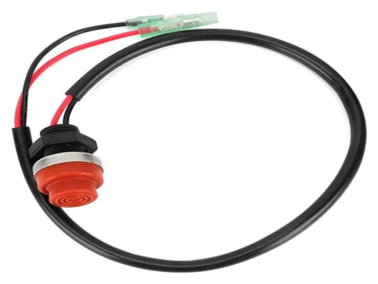 Yamaha engine stop switch body made of hardware and plastic with rope switch in photo color
