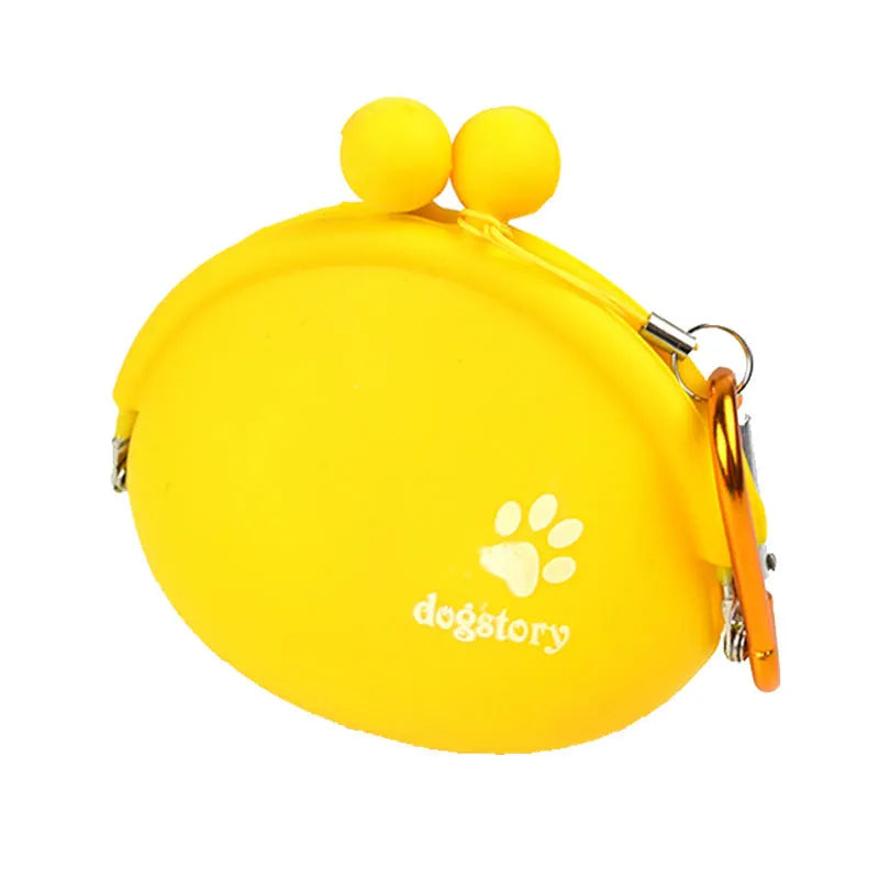 Silicone dog training treat pouch with hook and loop fastening in assorted colours